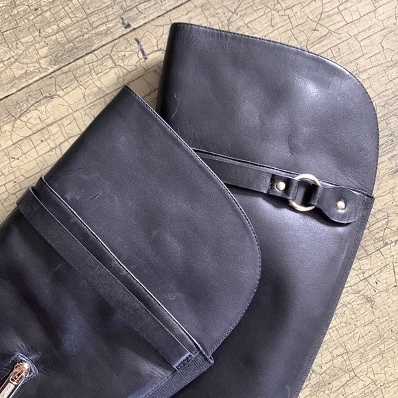 Ellen TRACY Bedford Black Leather Harness Riding Boots - Picture 11 of 16